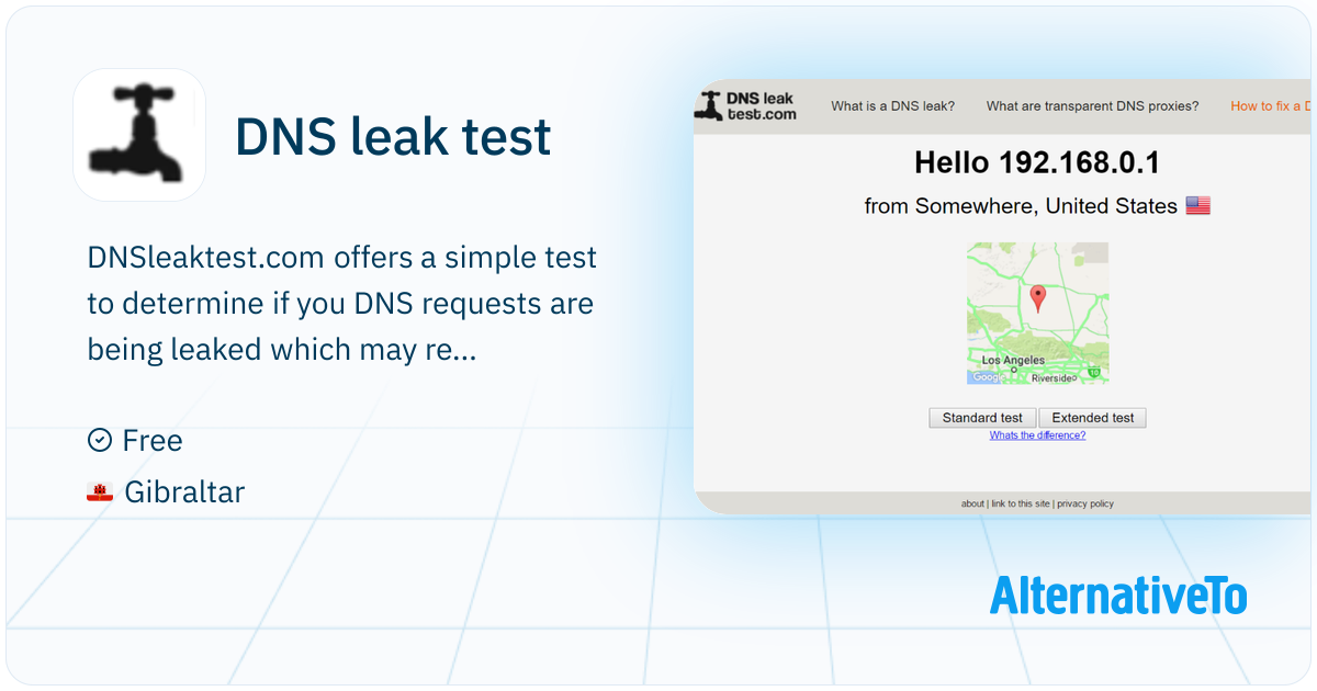 Testing Dns Connectivity DNS leak test: Test your connection for DNS leaks | AlternativeTo
