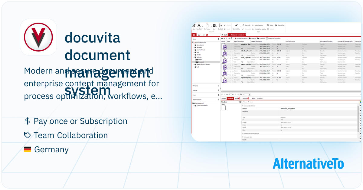 docuvita document management system: Manage any type of document ...