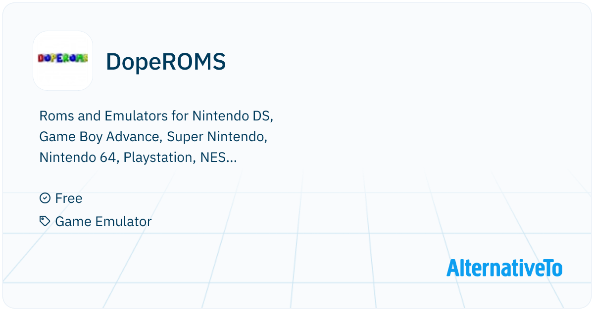DopeROMS: Roms and Emulators for Nintendo DS, Game Boy | AlternativeTo