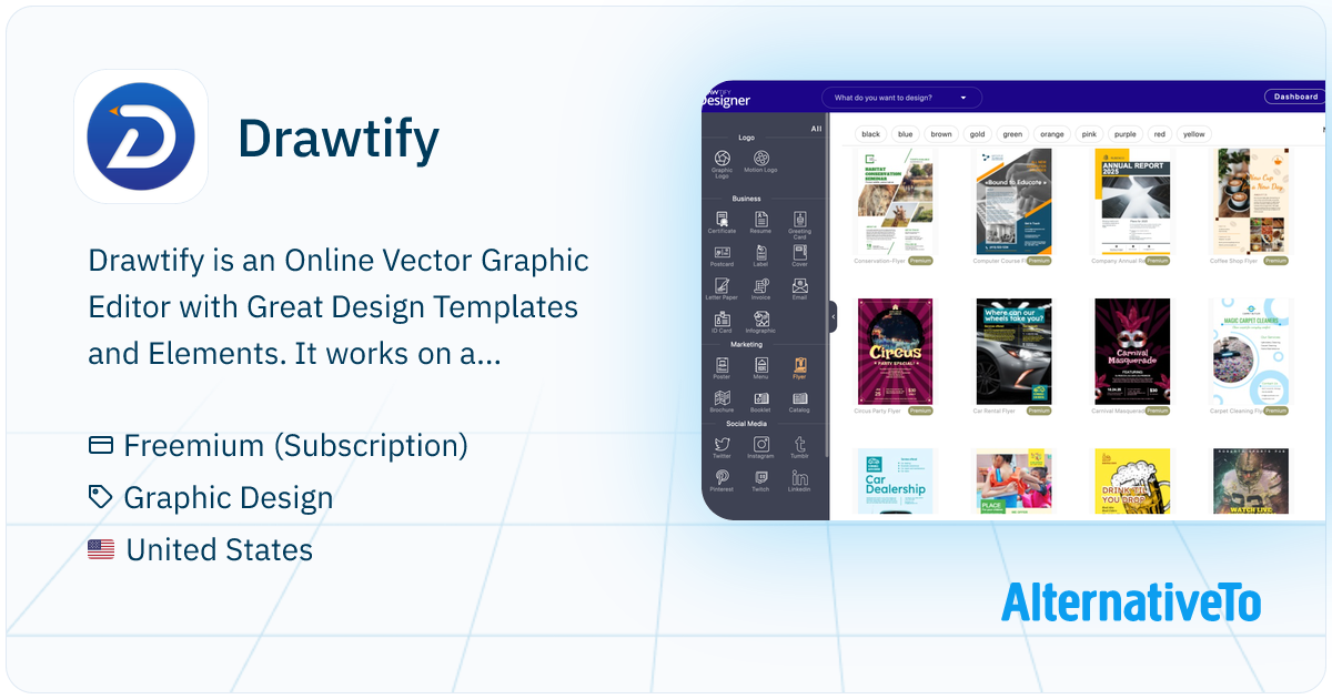 Drawtify: Free Online Vector Graphic Editor with Great Design Templates ...