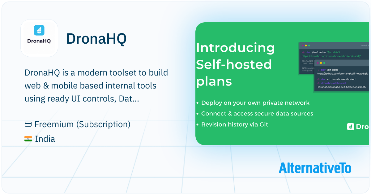 DronaHQ: Developer tool to build apps for web+mobile in your infra ...