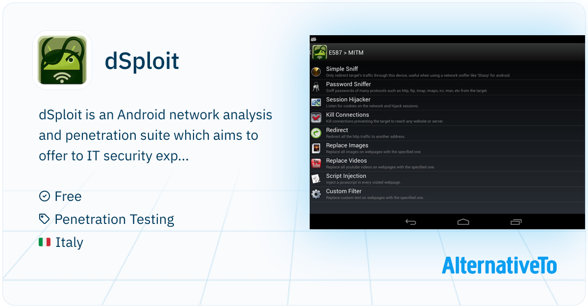 dSploit Android network analysnd AlternativeTo