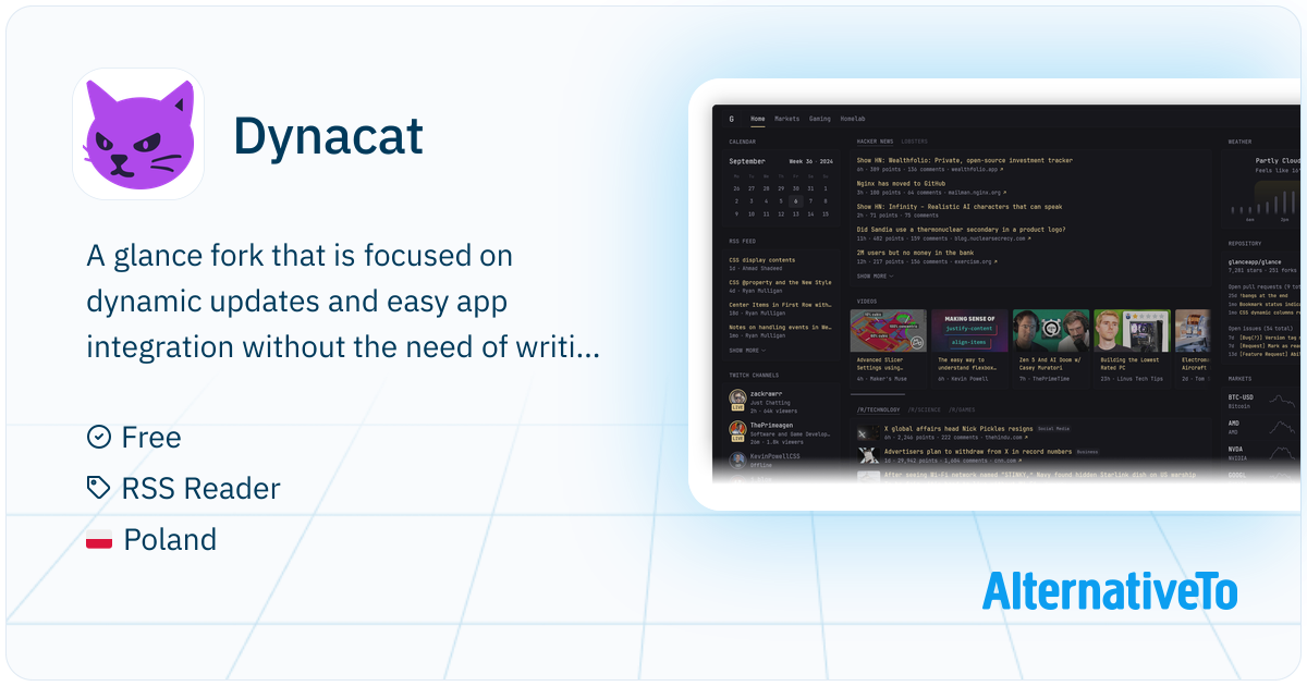 Dynacat: Dashboard focused on dynamic reloading and easy integrity with ...