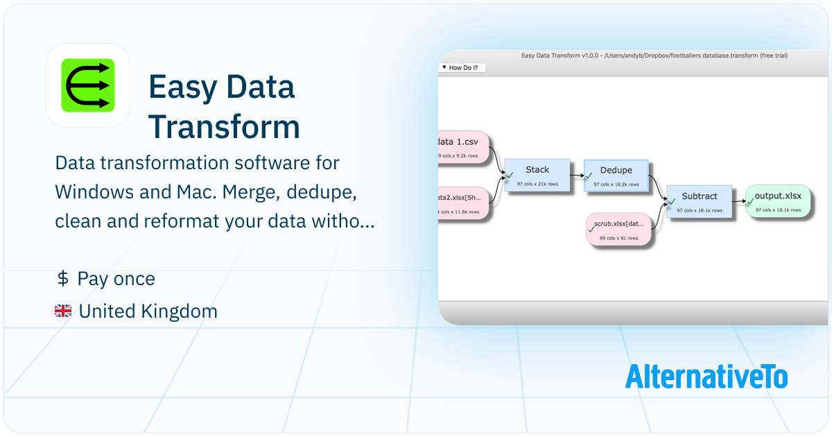 Easy Data Transform: Transform your data without programming ...