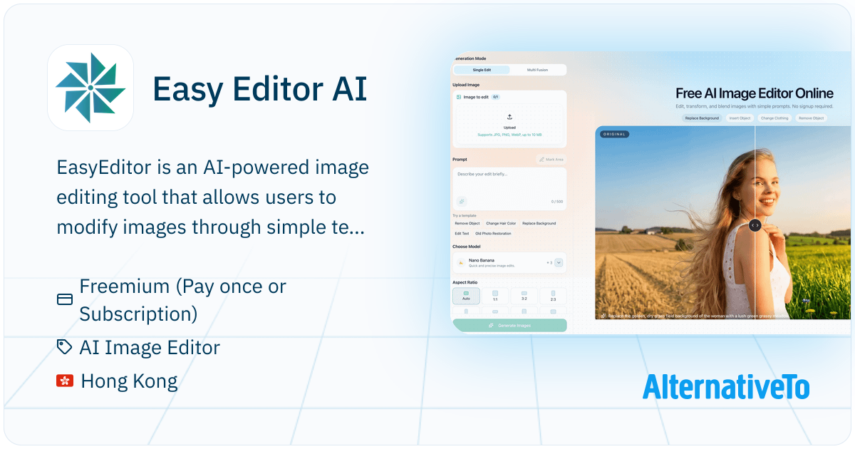 Easy Editor AI: Simple, effective AI image editor with text prompt ...