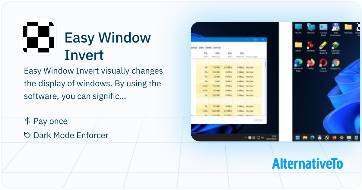 Easy Window Invert: Visually changes the display of windows ...