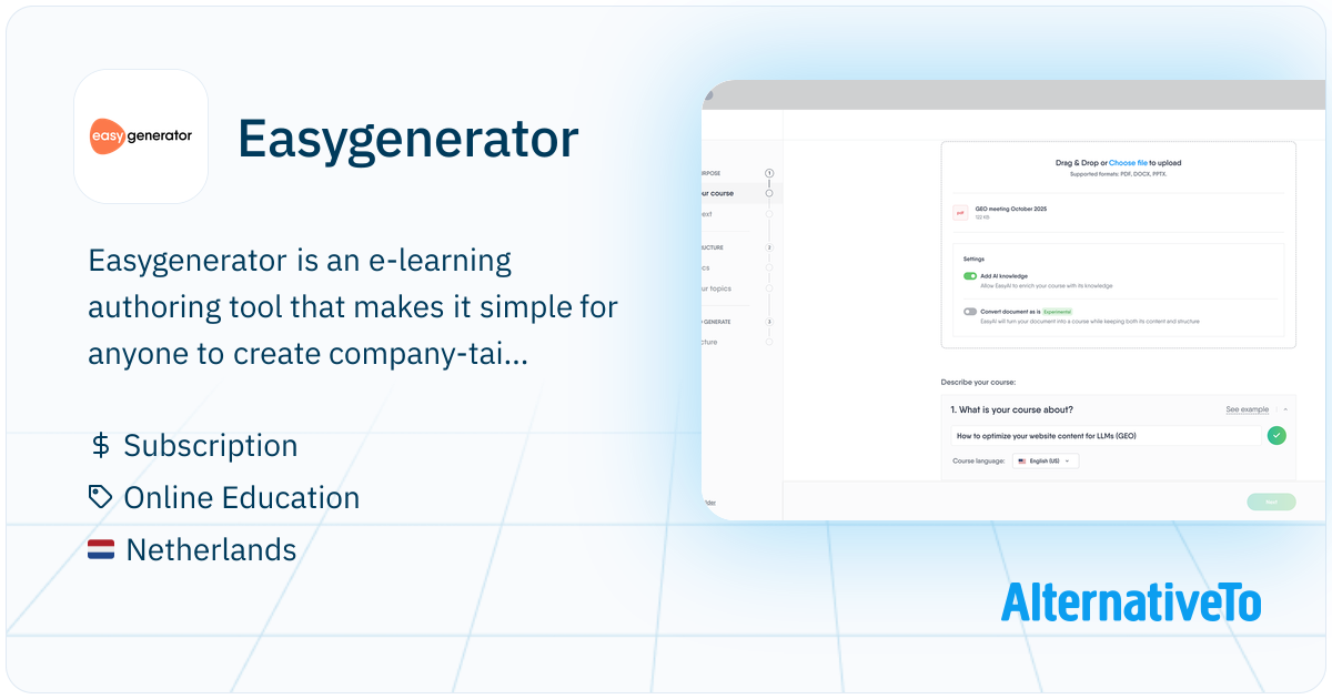 Easygenerator: Helps organizations create and scale company-tailored ...