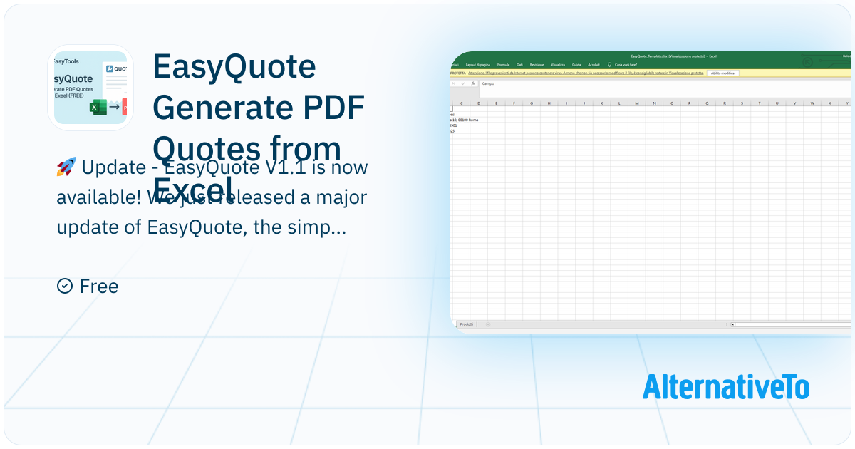 EasyQuote Generate PDF Quotes from Excel: CREATE A PROFESSIONAL QUOTE ...
