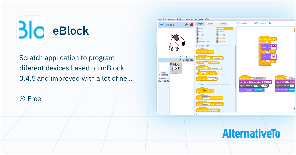 Eblock eBlock: A Scratch-based application with which you can program a wide ...