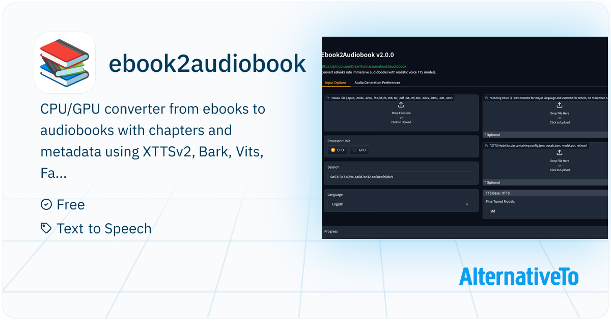 ebook2audiobook: Convert ebooks to audiobooks with chapters and ...