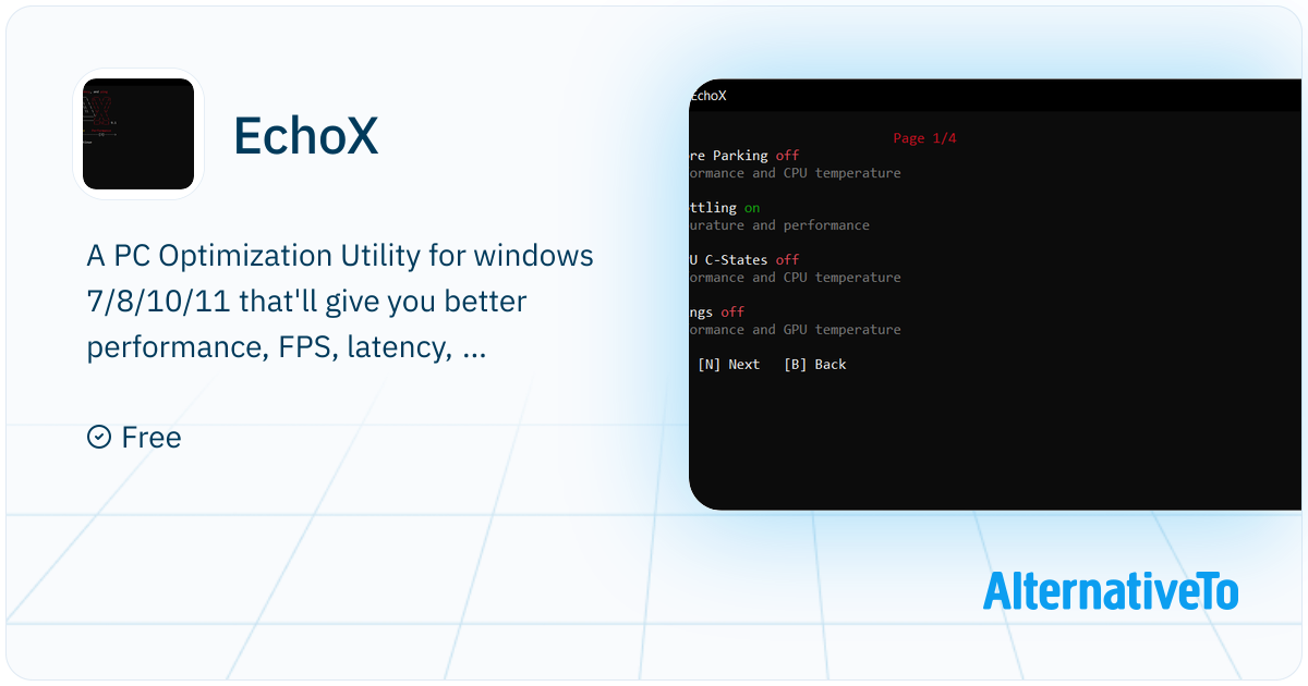 EchoX: A PC Optimization Utility for windows 7/8/10/11 that'll give you ...