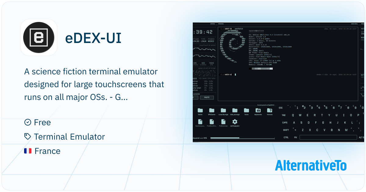 eDEX-UI: A science fiction terminal emulator designed for large ...