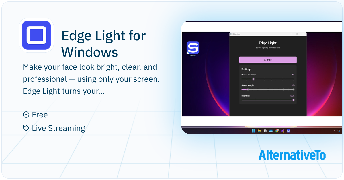 Edge Light for Windows: Virtual Ring Lamp for Video Calls & Recording ...