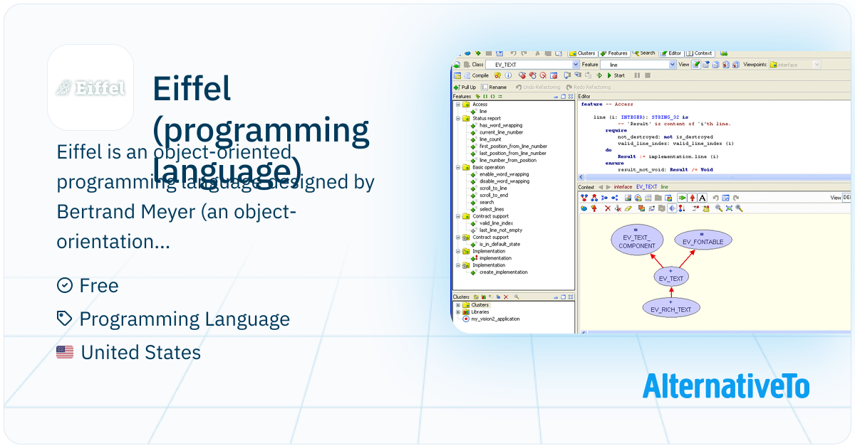 Eiffel (programming language): Eiffel is an object-oriented programming ...