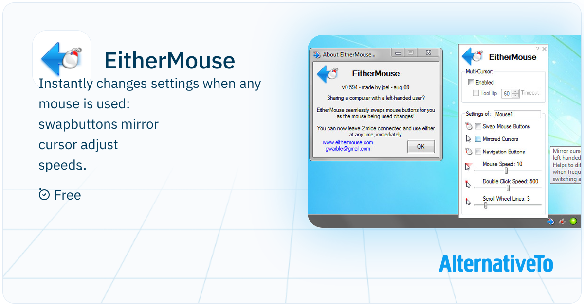 EitherMouse: Multiple mice, individual settings | AlternativeTo