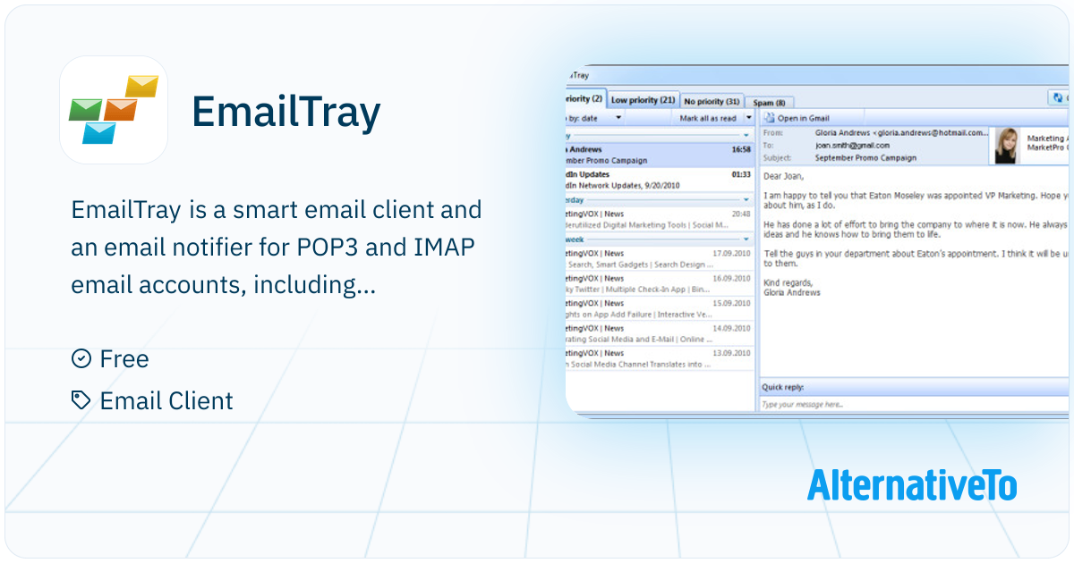 EmailTray: Smart email client and an email | AlternativeTo