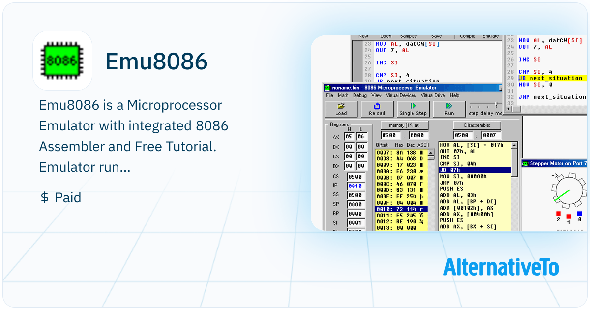 Emu8086: Microprocessor Emulator with | AlternativeTo