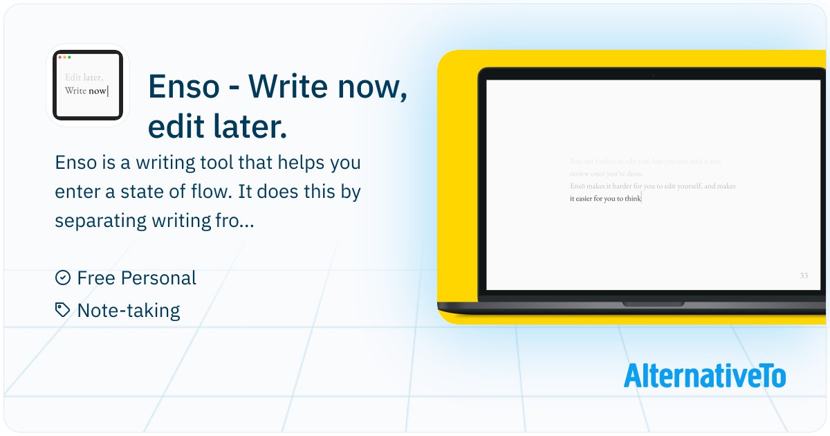 Enso - Write now, edit later.: Enso is a writing tool that helps you ...