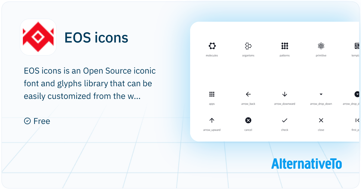EOS icons: Open Source iconic font and glyphs library that can be ...