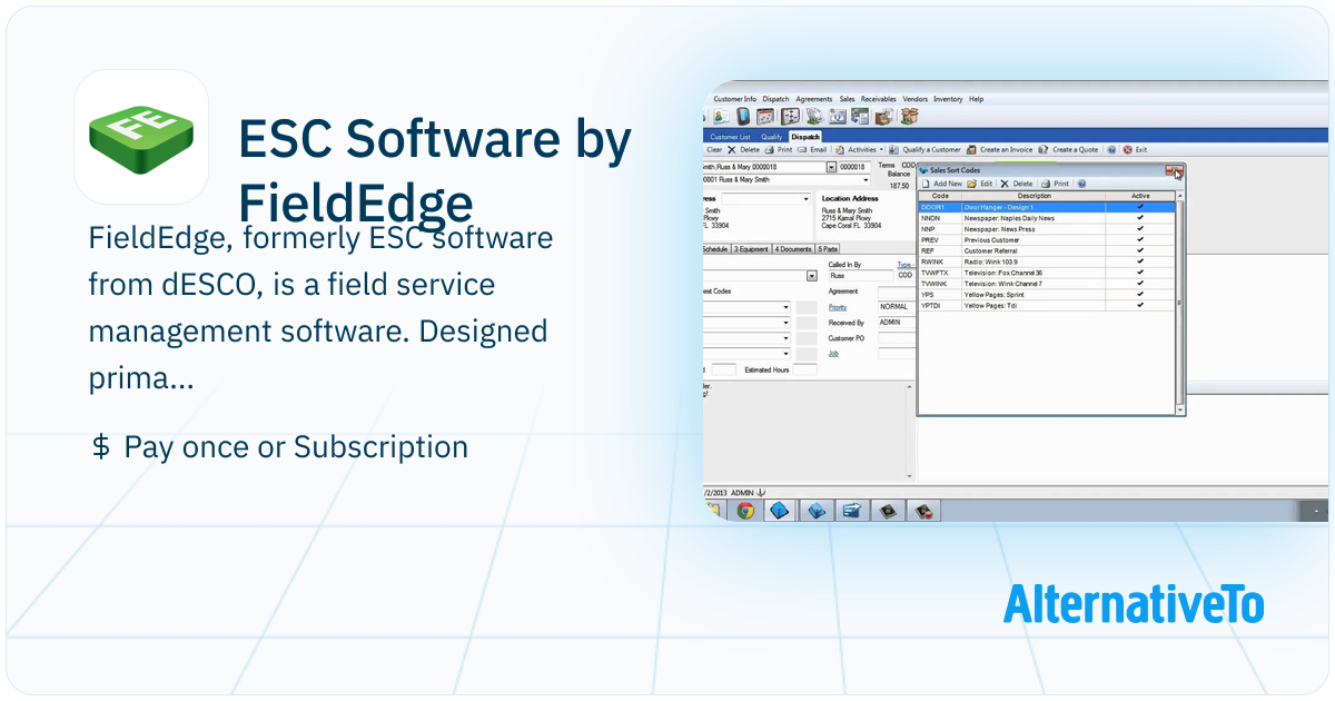 Esc Computer Program ESC Software by FieldEdge: A field service management software offering ...