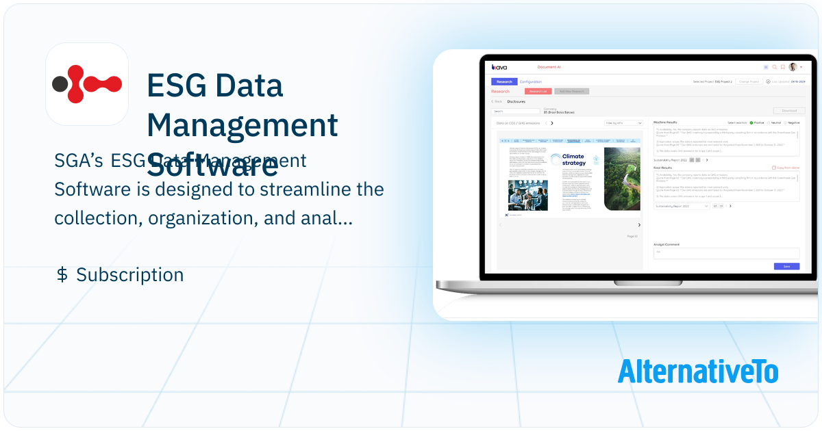 ESG Data Management Software: Intelligent data extraction and tagging ...