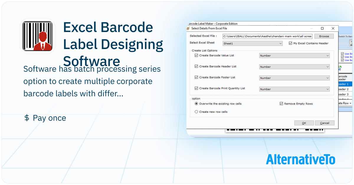 Excel Barcode Label Designing Software: Corporate barcode label maker ...