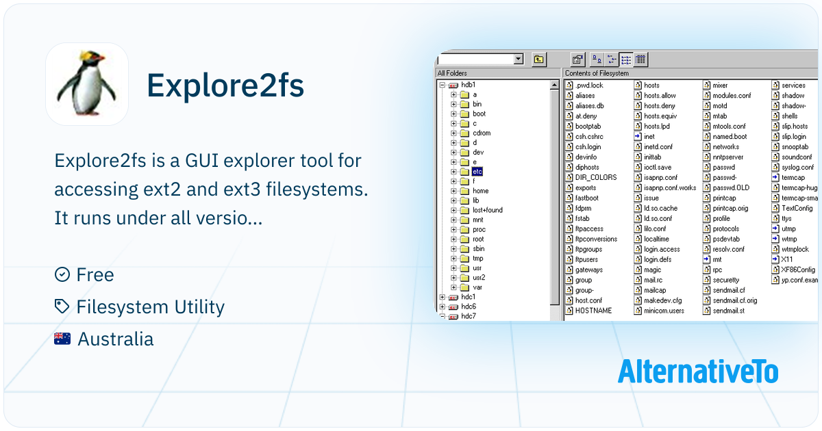 Gui Explore Explore2fs: GUI explorer tool for accessing | AlternativeTo