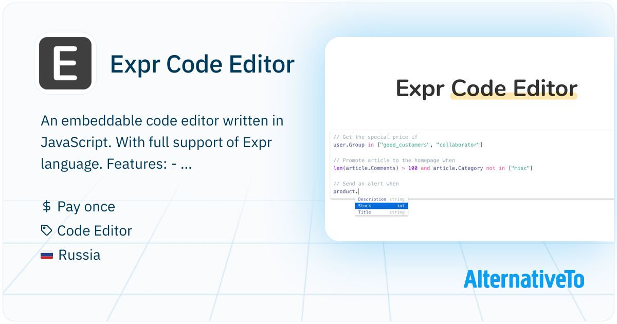 Expr Code Editor: An embeddable code editor written in JavaScript which ...