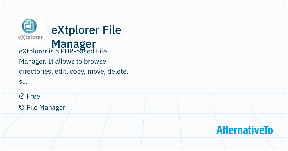 eXtplorer File Manager: EXtplorer is a PHP-based File Manager ...