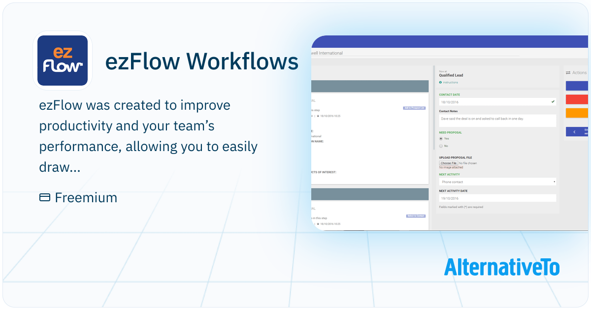 Exflow Workflow ezFlow Workflows: Easily design, run and manage your workflows in a web ...