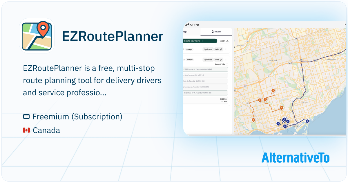 EZRoutePlanner: Free Multi Stop Route Planning Tool | AlternativeTo