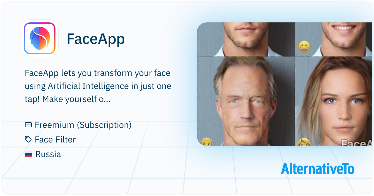FaceApp: Transform your face using smart, neural face transformation ...