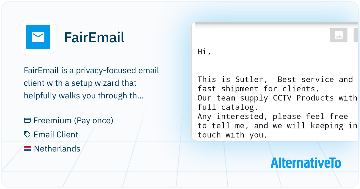 Fixr Email FairEmail: Privacy email client with encryption and more | AlternativeTo