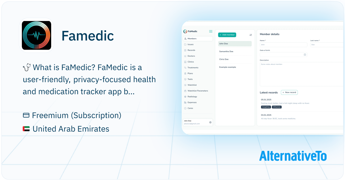 Famedic: FaMedic is a personal and family health app to track meds ...