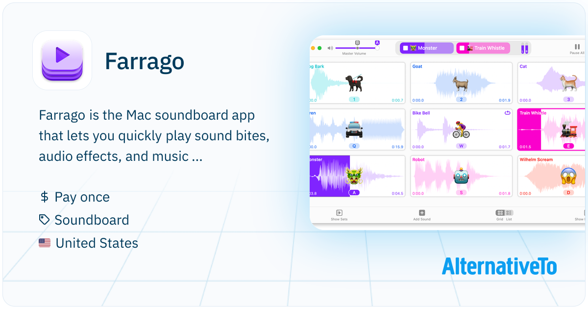 Farrago: Intuitive soundboard app to quickly play sound bites, audio ...