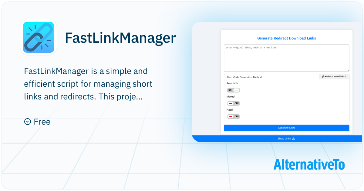 FastLinkManager: Simple and efficient script | AlternativeTo