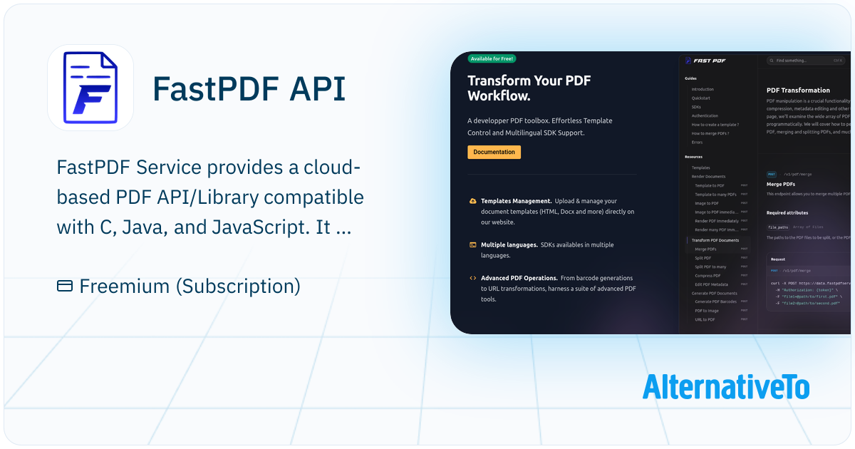 FastPDF API: FastPDF Service PDF API/Library will Streamline your ...