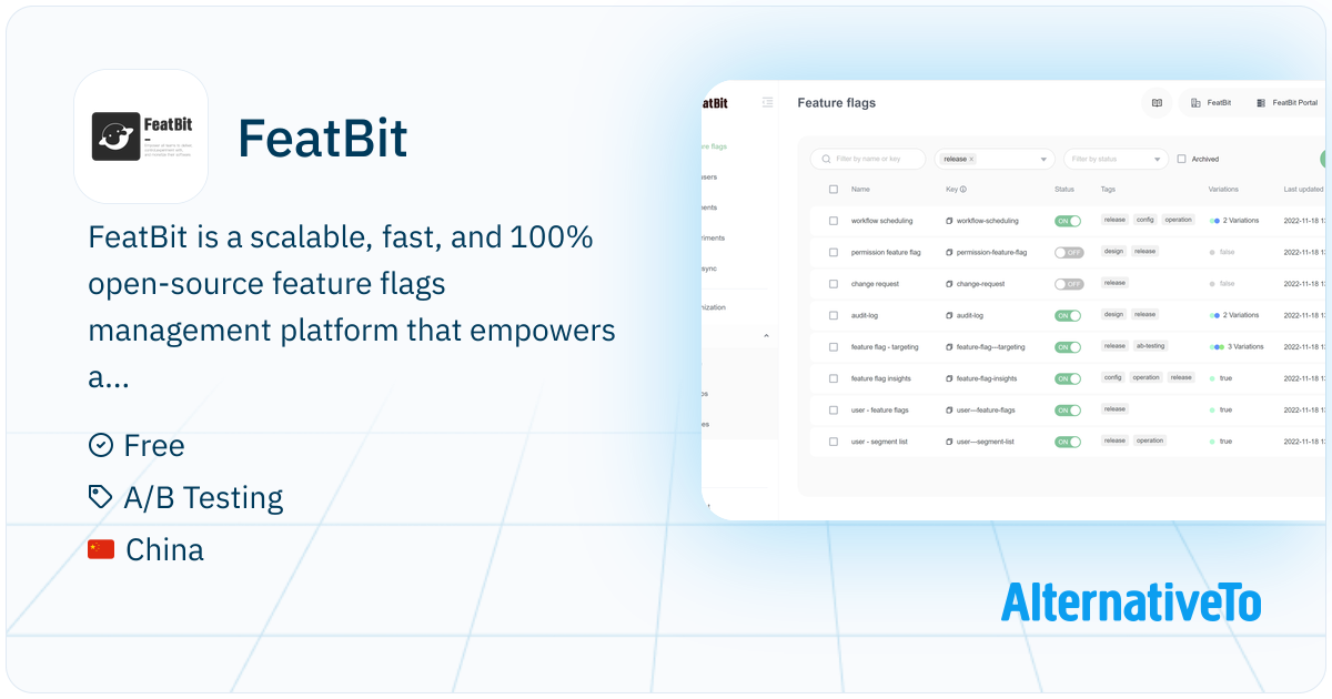 FeatBit: A 100% open-source feature flags management platform ...