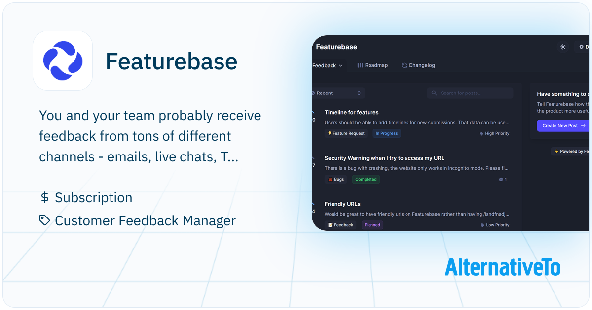 Featurebase: Free customer feedback tool that lets you create public ...