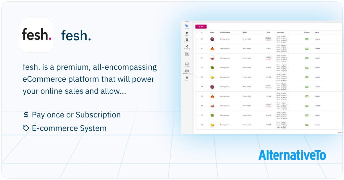 fesh.: Premium, all-encompassing eCommerce platform that will power ...