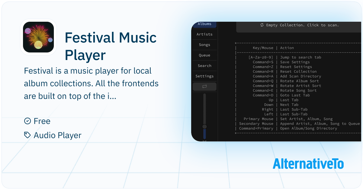 Local Player Example Festival Music Player: Festival is a music player for local album ...