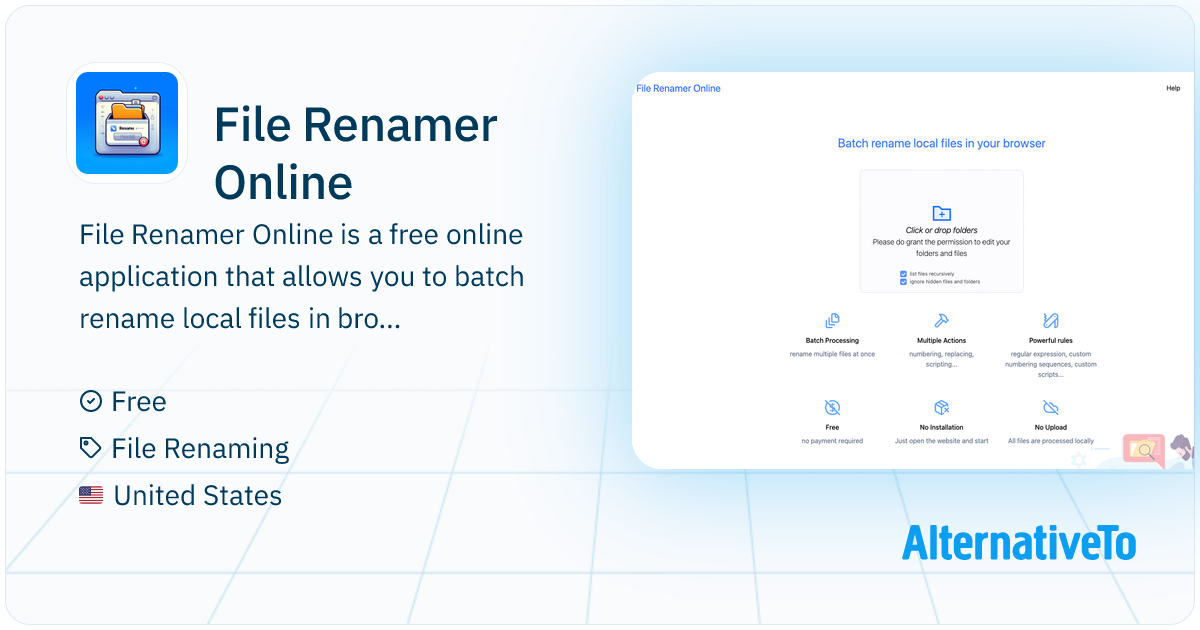 File Renamer Online: Batch rename local files online without ...