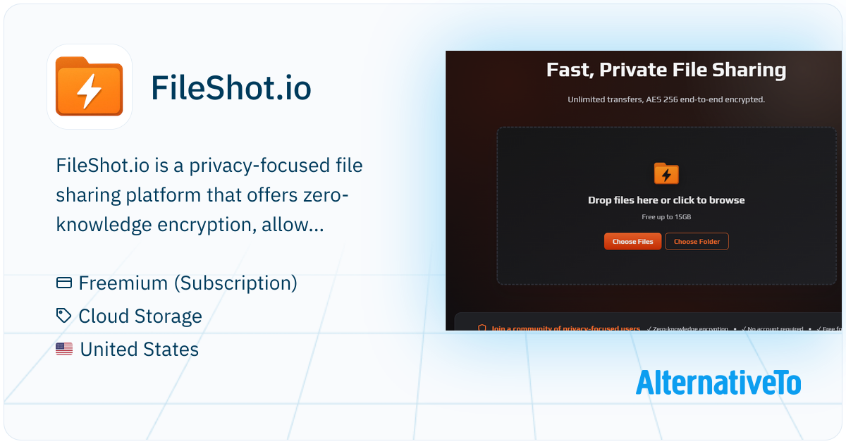 FileShot.io: Fast, Private File Sharing with Zero-Knowledge Encryption ...