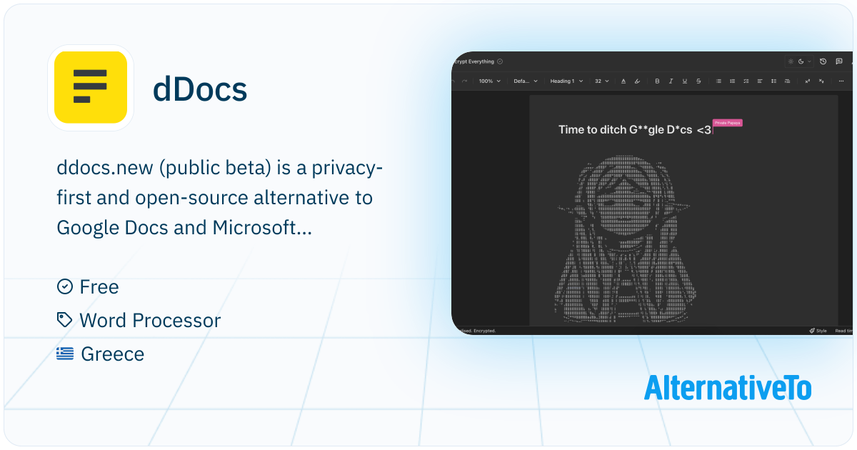 dDocs: Ddocs.new is a privacy-first and open-source alternative to ...