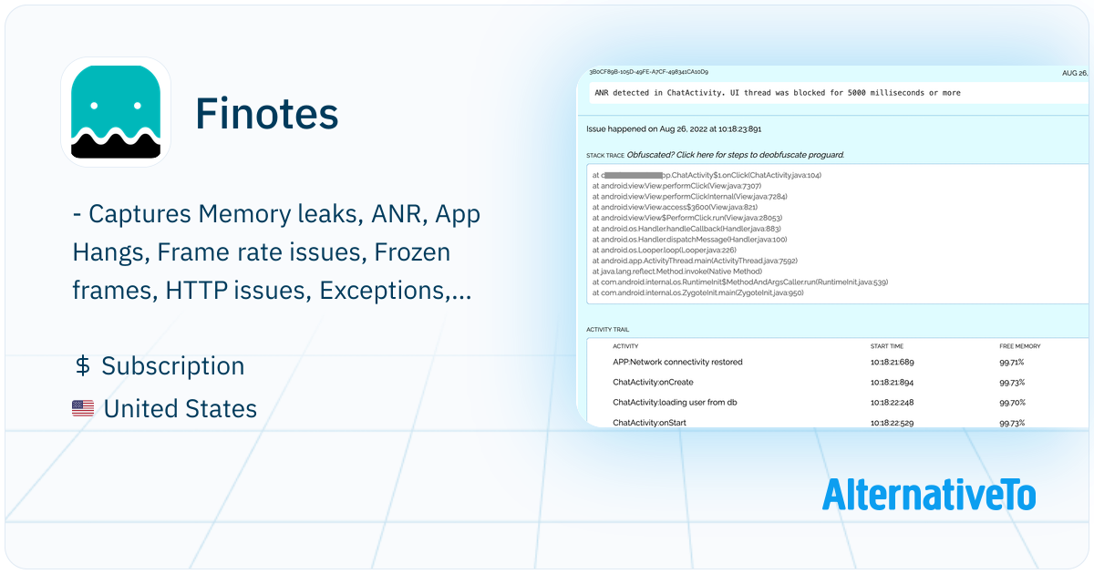 Finotes: Detect bugs and performance issues in iOS and Android apps ...