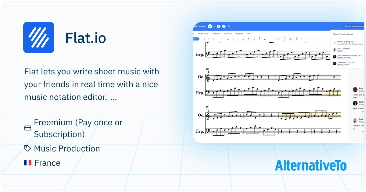Flat.io: Collaborative browser-based sheet music editor with real-time ...