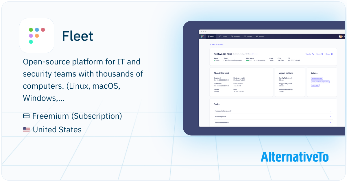 Fleet: Open-source platform for IT and security teams with thousands of ...
