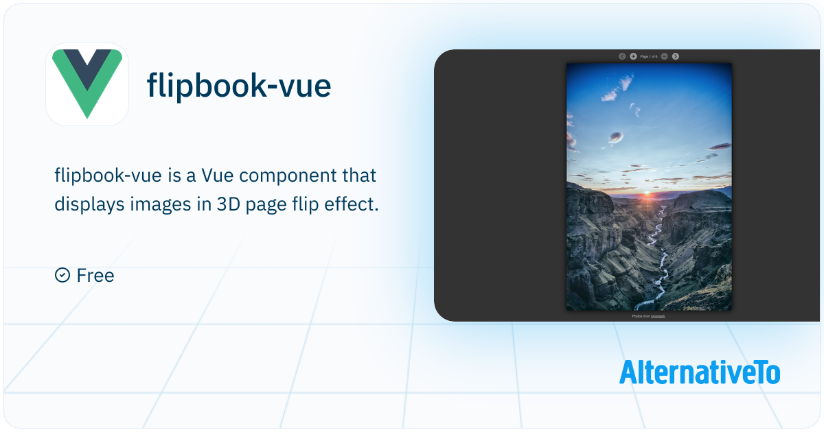 flipbook-vue: 3D page flip effect for Vue.js | AlternativeTo