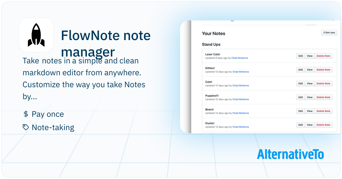 Edit Notes Flow FlowNote note manager: Take notes in a simple and clean markdown editor ...