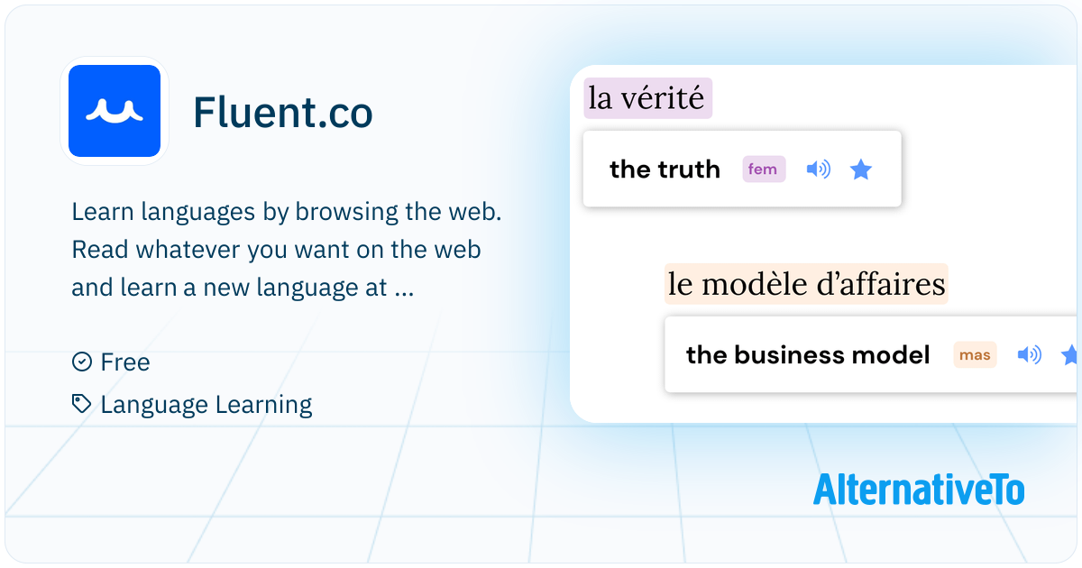 Fluent.co: Learn languages by browsing the web. | AlternativeTo